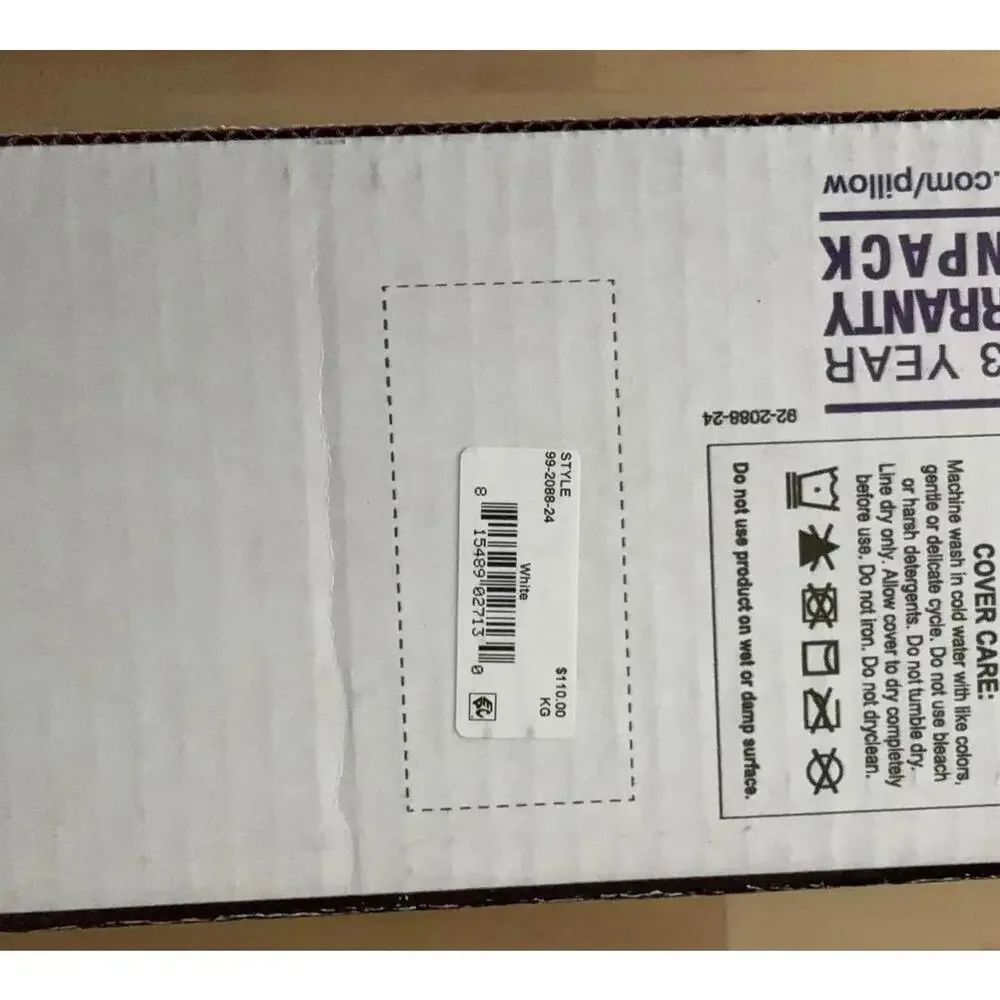 IntelliSLEEP Natural Comfort Memory Foam White Green Mesh Gusset Pillow King - Picture 2 of 2